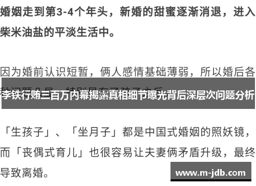 李铁行贿三百万内幕揭露真相细节曝光背后深层次问题分析